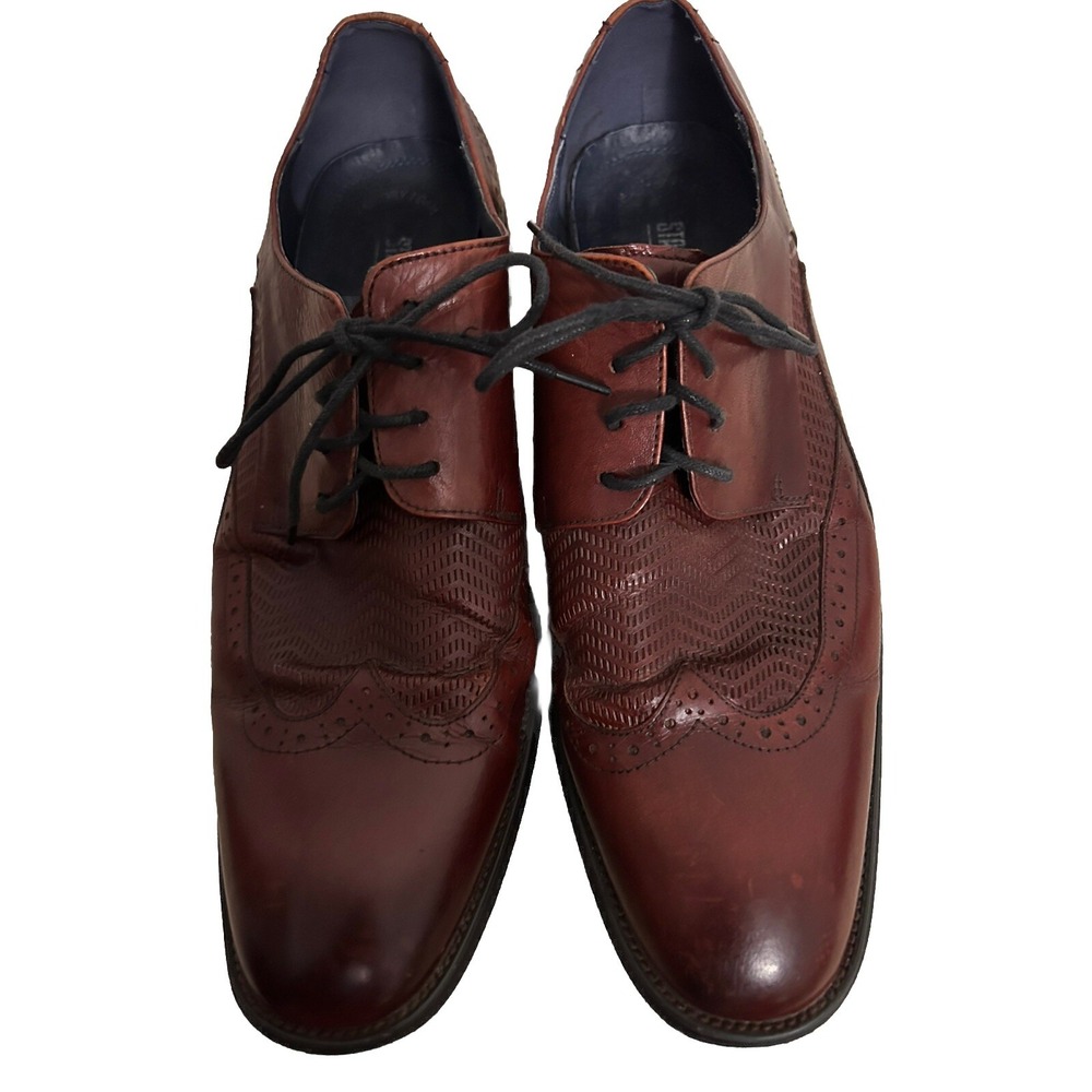 STACY ADAMS Men's 10M MAGUIRE BURGUNDY Lace Up Shoes SB-22
